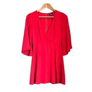 Forever 21 red flowy dress 3/4 sleeves.
